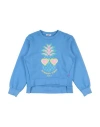 Billieblush Toddler Girl Sweatshirt Light Blue Size 4 Cotton, Elastane In Blue