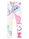 Billieblush Illustration-style Print Leggings In Pink
