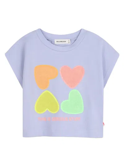 Billieblush T-shirt Con Cuori In Purple