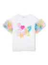 Billieblush White T-shirt For Girl With Writing In Weiss