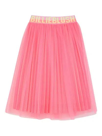 Billieblush Kids' Tulle Logo-waistband Skirt In Pink