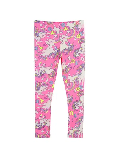 Billieblush Kids' Unicorn-print Leggings In Pink