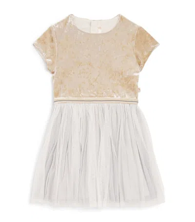 Billieblush Kids' Velvet Dress (4-12 Years) In Gold