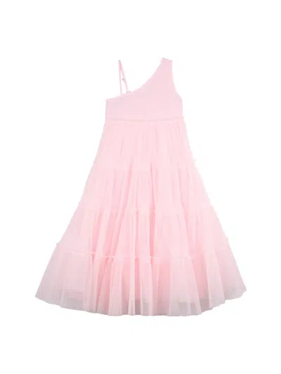 Billieblush Kids'  Vestito Con Volants In Pink