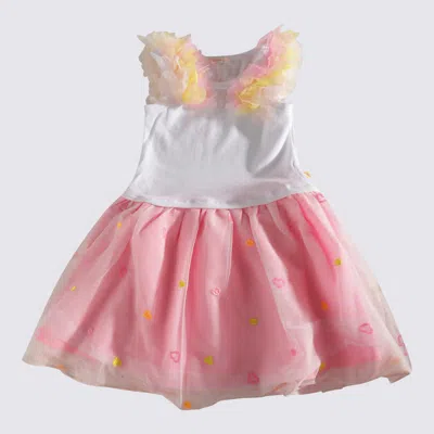 Billieblush Kids' White And Pink Dress