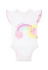 Billieblush White Bodysuit For Baby Girl With Rainbow