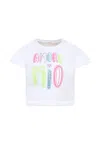 Billieblush White Crop T-shirt For Girl With Writing In White