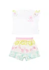 Shop Billieblush White Suit For Baby Girl With Logo