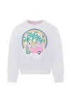 Billieblush Girls White Cotton Campervan Sweatshirt In White