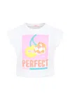 Billieblush White T-shirt For Girl With Cherries