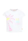Billieblush White T-shirt For Girl With Palm Tree