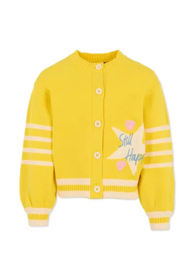 Billieblush Kids' Yellow Cardigan For Girl With Star