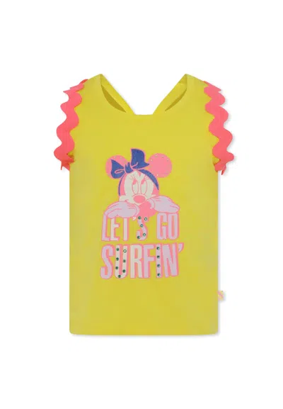 Billieblush Kids' Yellow Tank Top For Girl With Minnie