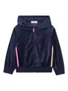 Billieblush Zip-up Hooded Jacket In Blue