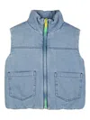Billieblush Zip-up Puffer Vest In Blue