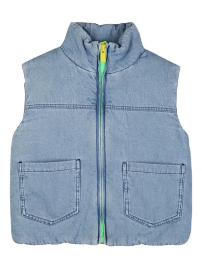 Billieblush Kids' Zip-up Puffer Vest In Blue