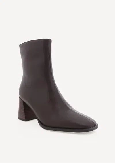 Billini Alania Ankle Boot In Chocolate In Gold
