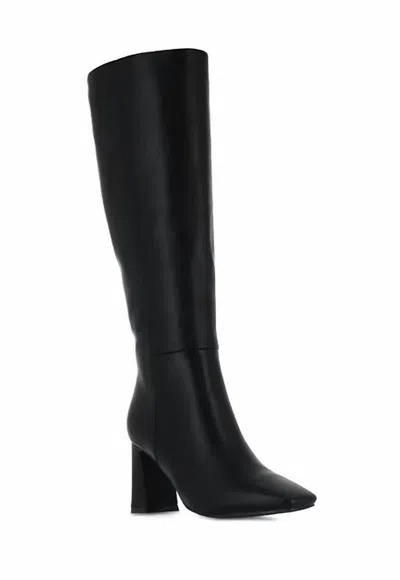 Billini Blythe Knee High Boot In Black In Animal Print