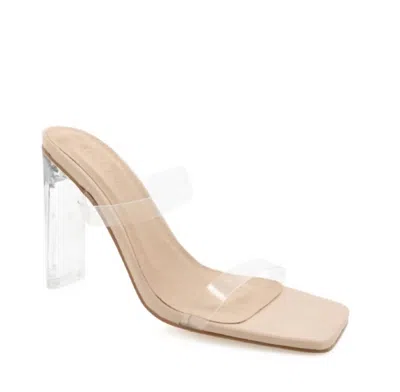 Billini Caelan Clear Heel In Nude In Brown