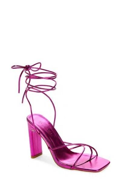 Billini Circa Ankle Wrap Sandal In Pitaya Metallic