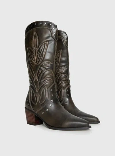 Billini Damica Cowboy Boots In Brown