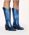 BILLINI DANILO COBALT METALLIC COWBOY BOOT