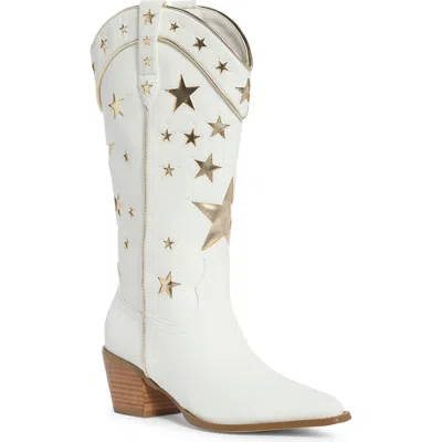 Billini Dollie Faux Leather Western Boot In White