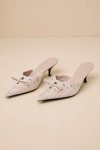 Billini Elio Dusty Rose Suede Studded Pointed-toe Mule Pumps In Dusty Rose