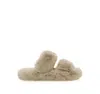 BILLINI FAUX FUR SLIPPERS IN TAN