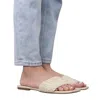 Billini Fiona Woven Flat Sandal In Bone