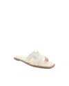 Billini Gordy Flat Sandals In Cream Raffia In Neutral