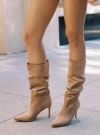 Billini Kimba Latte Suede Boot In Brown In Sand Suede