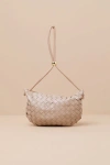 Billini Kacey Taupe Woven Wristlet Bag In Taupe