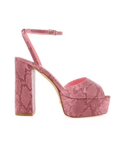 Billini Milania Platform Heels In Rose Python In Multi