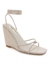 Billini Otis Lace Up Wedge Sandal In Snow In White