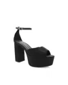 Billini Romara Platform Heels In Black Satin In Black