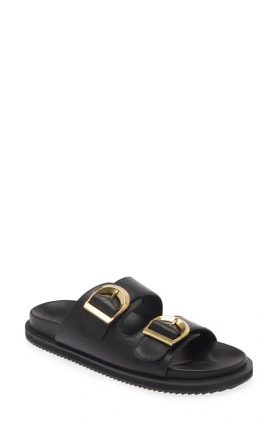 Billini Tayo Woven Slide Sandal In Black