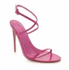 Billini The Naked Heel Patent Sandal In Pink In Pink