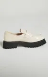 Billini Women's  Cruz Loafer In Chalk Crinkle Patent