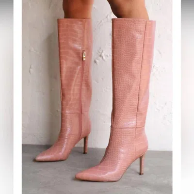 Billini Women's Brandy Boots In Muck Croc In Pink