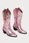 Billini Danilo Metallic Boot In Pink In Multi