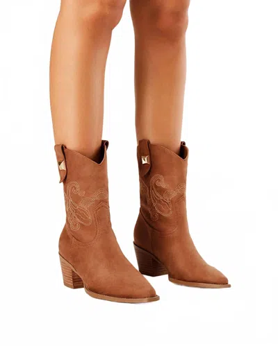 Billini Women's Darla Western-style Ankle Boot In Brown In Multi