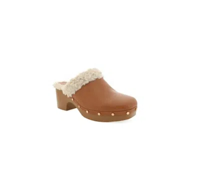 Billini Women's Edna Fur Clog In Tan In Brown