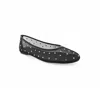 Billini Women's Gerani Crystal Ballet Flat In Black Mesh