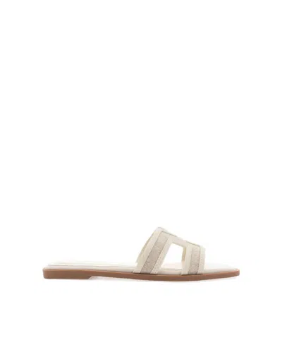 Billini Women's Gordy Sandal In Cream Linen/ Cream In Multi