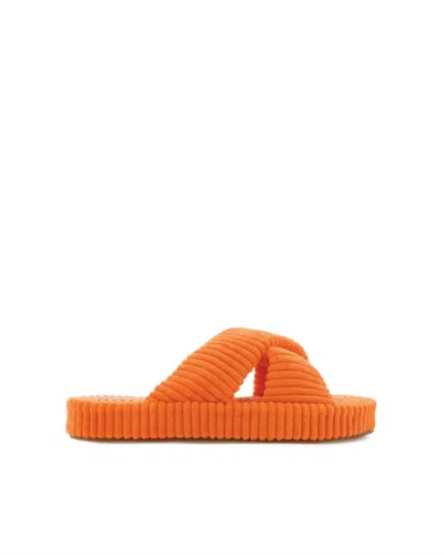 Billini Women's Huxley Sandals In Orange Ribbed Terry In Multi