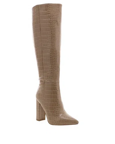 Billini Women's Milla Heeled Boots In Nude Croc In Multi