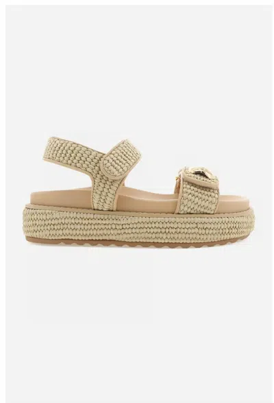 Billini Women's Porter Flatform Sandals In Natural Raffia In Neutral