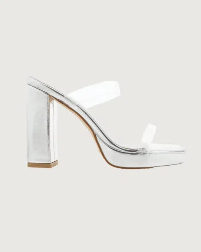 Billini Women's Tamira High Heel Sandal In Silver In White