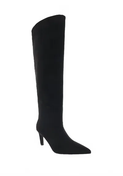 Billini Women Whimsy Knee High Boots In Black Suede In Multi